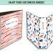 10 Printable &amp; Editable Binder Covers, Binder Insert, Planner Cover ...