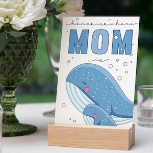Muttertag Malkarten, druckbare Karte für Mama, Muttertagsgeschenk, digitale Grußkarte, Geburtstagskarte, Malseite, Sofortiger Download