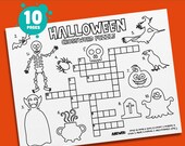 Halloween Fun Placemats: 10 Engaging Printable Activities for Kids, Perfect for Parties, PDF File, US Letter Size, Instant Download