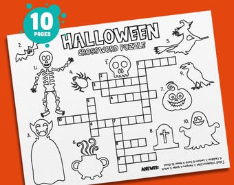 Manteles individuales divertidos de Halloween: 10 actividades divertidas e imprimibles para niños, perfectas para fiestas, archivo PDF, tamaño carta de EE. UU., descarga instantánea