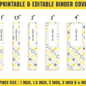 Binder Cover Printable Editable, 10 Covers+spines, Binder Inserts ...