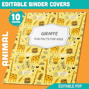 Binder Covers For School, 10 Printable & Editable Binder Covers+Spines, Binder Insert Template Teacher Planner Cover, Printable Binder Cover