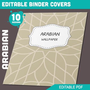 Binder Cover Printable Editable, 10 Binder Covers+Spines, Binder Inserts, Planner Cover, Teacher/School Binder Cover, Printable Binder Cover