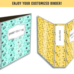 Binder Cover Printable, 10 Editable Covers+spines, Teacher Binder Cover ...