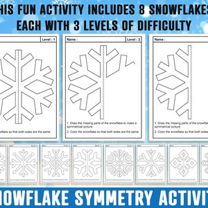 Snowflake Symmetry Unveiled: 24 Pages, 8 Distinct Designs, Each Featuring 3 Levels of Difficulty to Inspire Creative Mastery