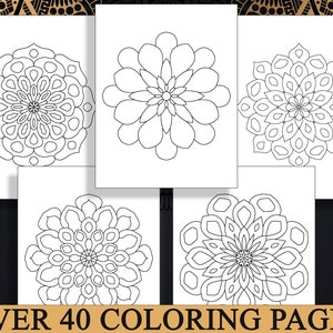 Mandala Coloring Pages: 40 Printable Coloring Book Designs for Adults ...