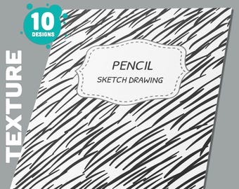 Texture, Curved Lines Binder Cover, 10 Printable & Editable Black/White Binder Covers + Spines, Binder Inserts, Teacher/School Planner Cover