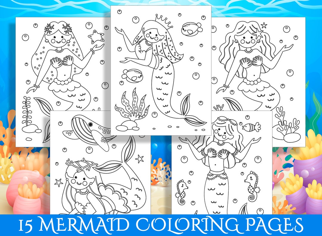 Under the Sea: A Mermaid Coloring Adventure for Preschool and