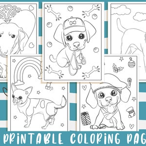 May include: A set of 21 printable coloring pages featuring various dog breeds, including a dachshund, a chihuahua, and a labrador retriever. The pages are black and white and ready to be colored.