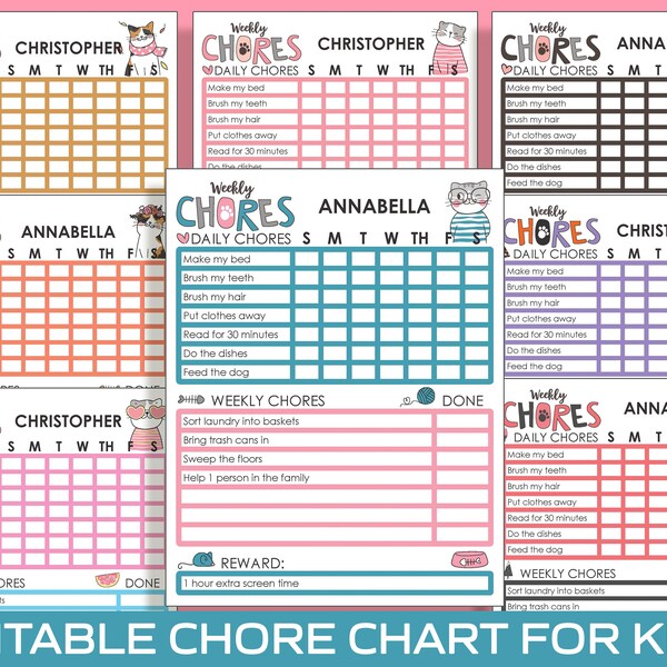 Chore Chart for Kids - Etsy