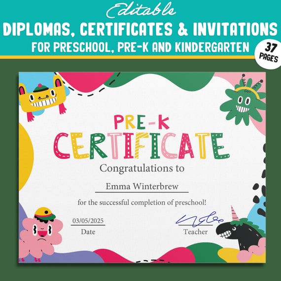 Buy Gold Certificate Of Achieveent, Preschool Kindergarten Diploa