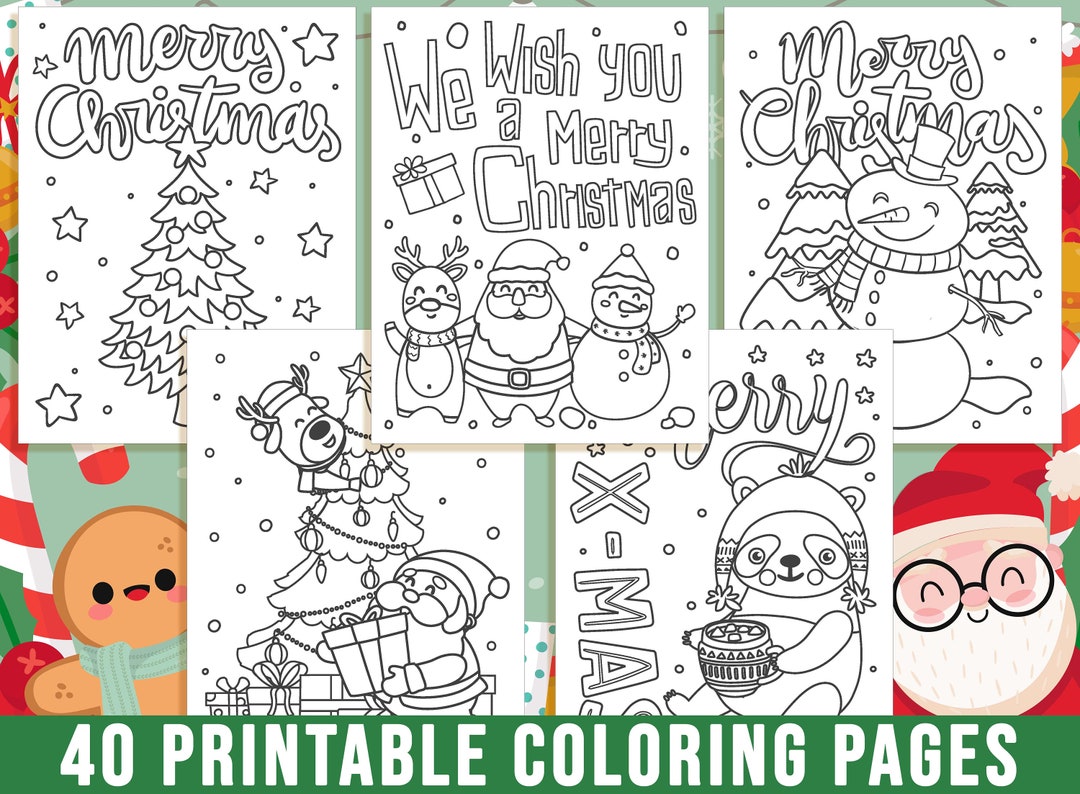 Christmas Coloring Book 40 Printable Christmas Coloring Pages