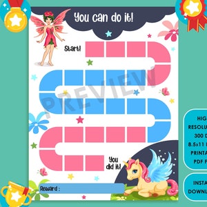 Printable Beautiful Flower Fairy Reward Chart Behavior Chart - Etsy