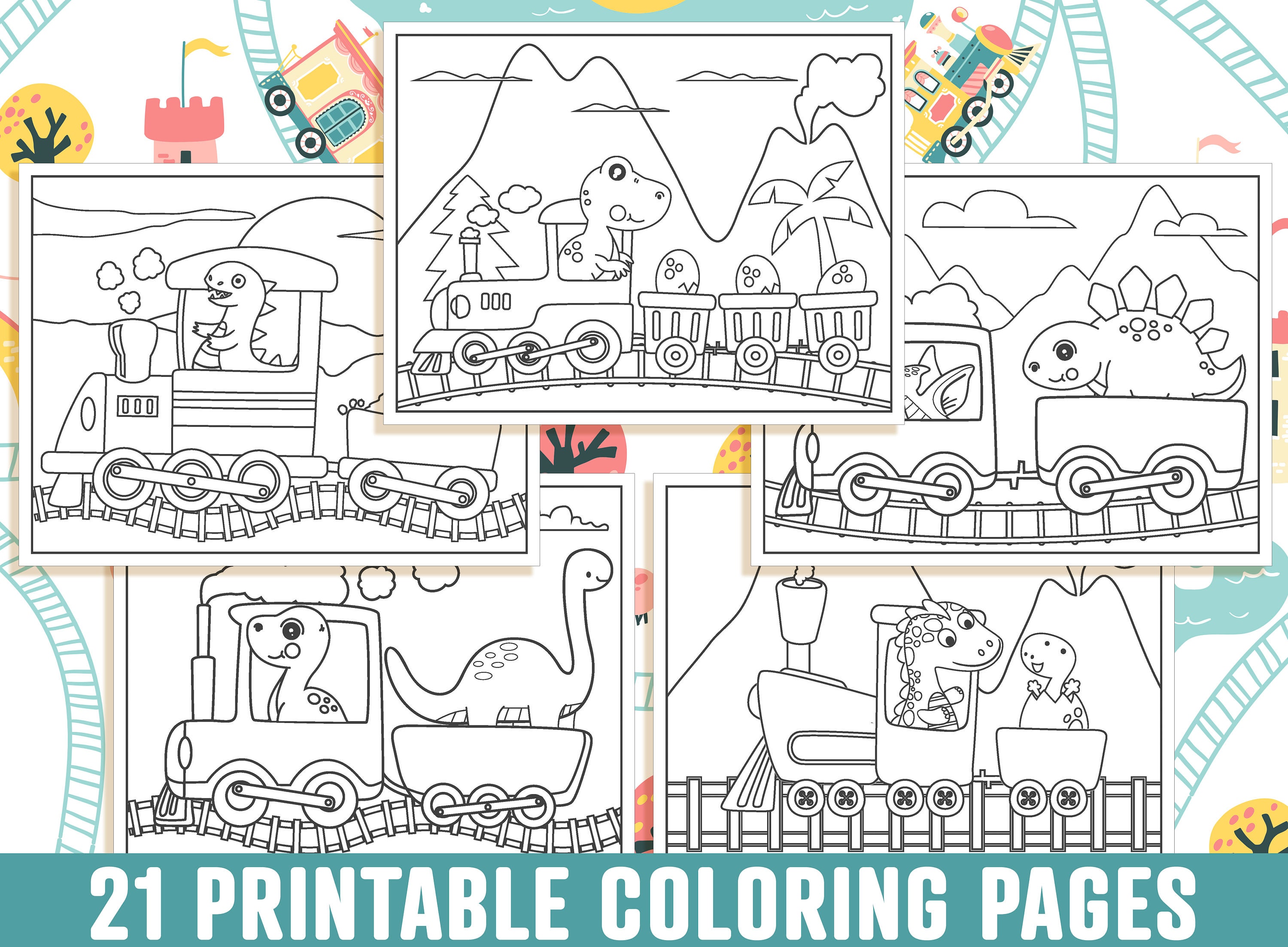 Train Coloring Pages: 21 Fun and Exciting Activity Sheets for Kids ...
