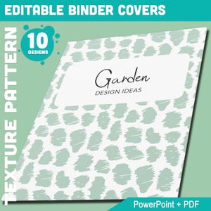 10 Editable Binder Covers, Includes 1&quot;, 1.5&quot;, 2&quot; Spines, Book Covers Pack, Available in A4 & US Letter, Editing with PowerPoint/PDF Reader