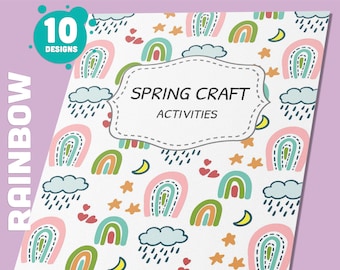 Rainbow Binder Cover, 10 Printable & Editable Binder Covers+Spines, Binder Inserts, Planner Cover, Teacher/School Binder Cover, Folder Cover