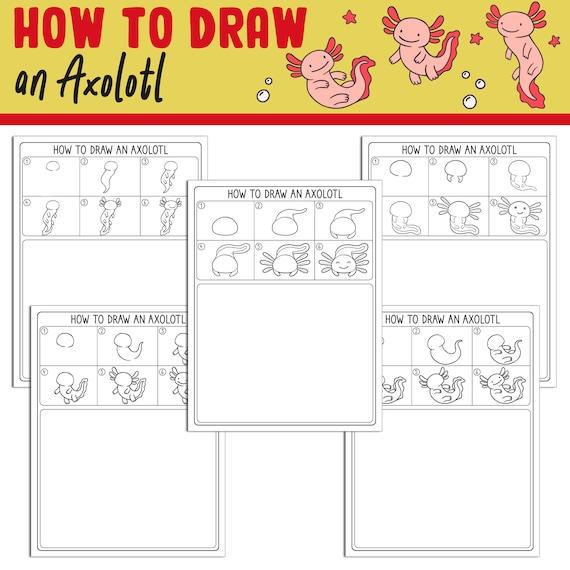 How To Draw A Axolotl Printable Step By Step Drawing Sheet