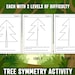 Tree Symmetry Worksheet, Tree Theme Lines of Symmetry Activity, 24 ...