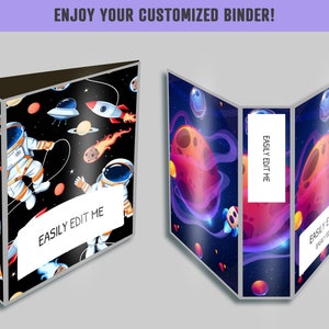 Binder Cover Boys, 10 Printable &amp; Editable Binder Covers+spines, Binder ...