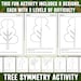 Tree Symmetry Worksheet, Tree Theme Lines of Symmetry Activity, 24 ...
