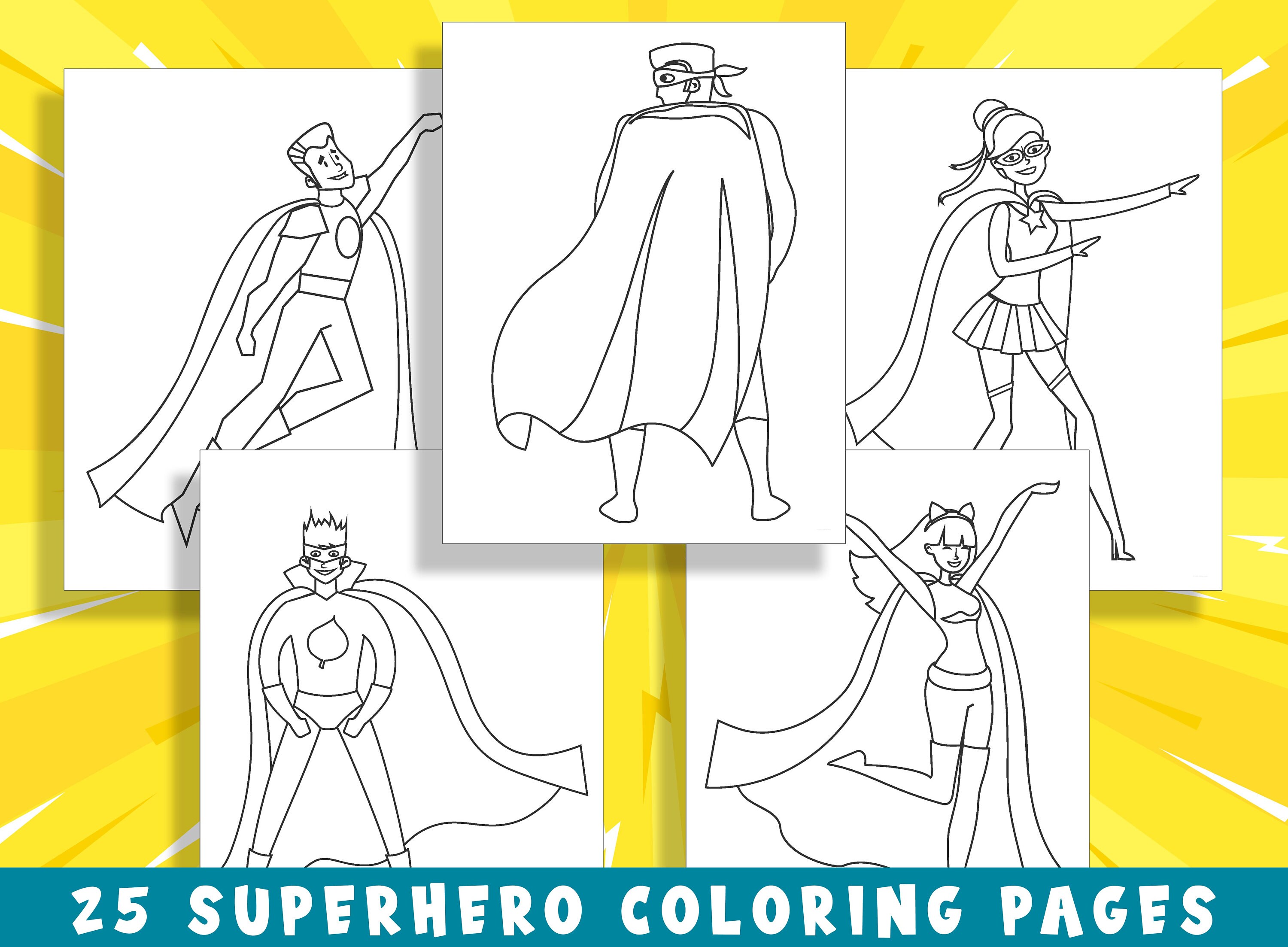 Unleash Your Child's Inner Hero With 25 Superhero Coloring Pages