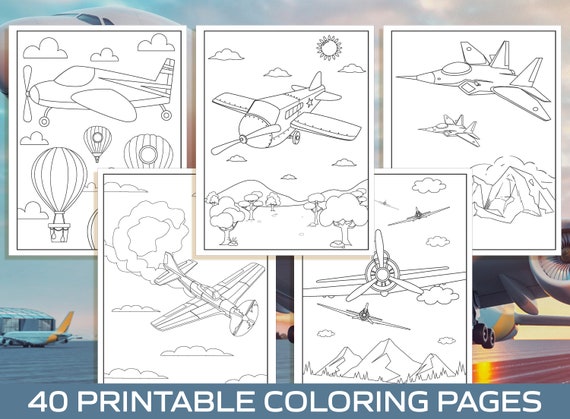 64 Airplane Coloring Pages Printable  Free