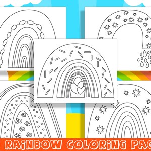 Peut inclure: Un ensemble de 20 pages &agrave; colorier d'arc-en-ciel imprimables. Chaque page pr&eacute;sente un design diff&eacute;rent, y compris des c&oelig;urs, des p&eacute;pites, des &eacute;toiles et des fleurs.