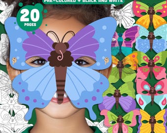 Dcsfadq Schmetterling Masken Set - 24 Stück DIY Bastelset Für Kinder