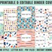 10 Printable &amp; Editable Binder Covers, Binder Insert, Planner Cover ...