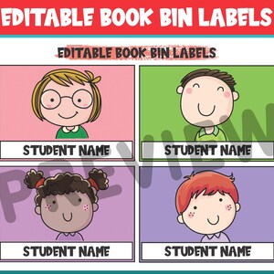 Customizable Classroom Chic: 16 Editable Book Bin Labels for Effortless ...