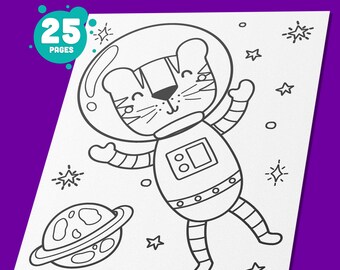 Weltall Malvorlagen: 25 niedliche Malbuch-Designs - Perfekt für Weltraum- und Astronomie-Liebhaber, Vorschul-, Kindergarten- und Vorschulkinder!