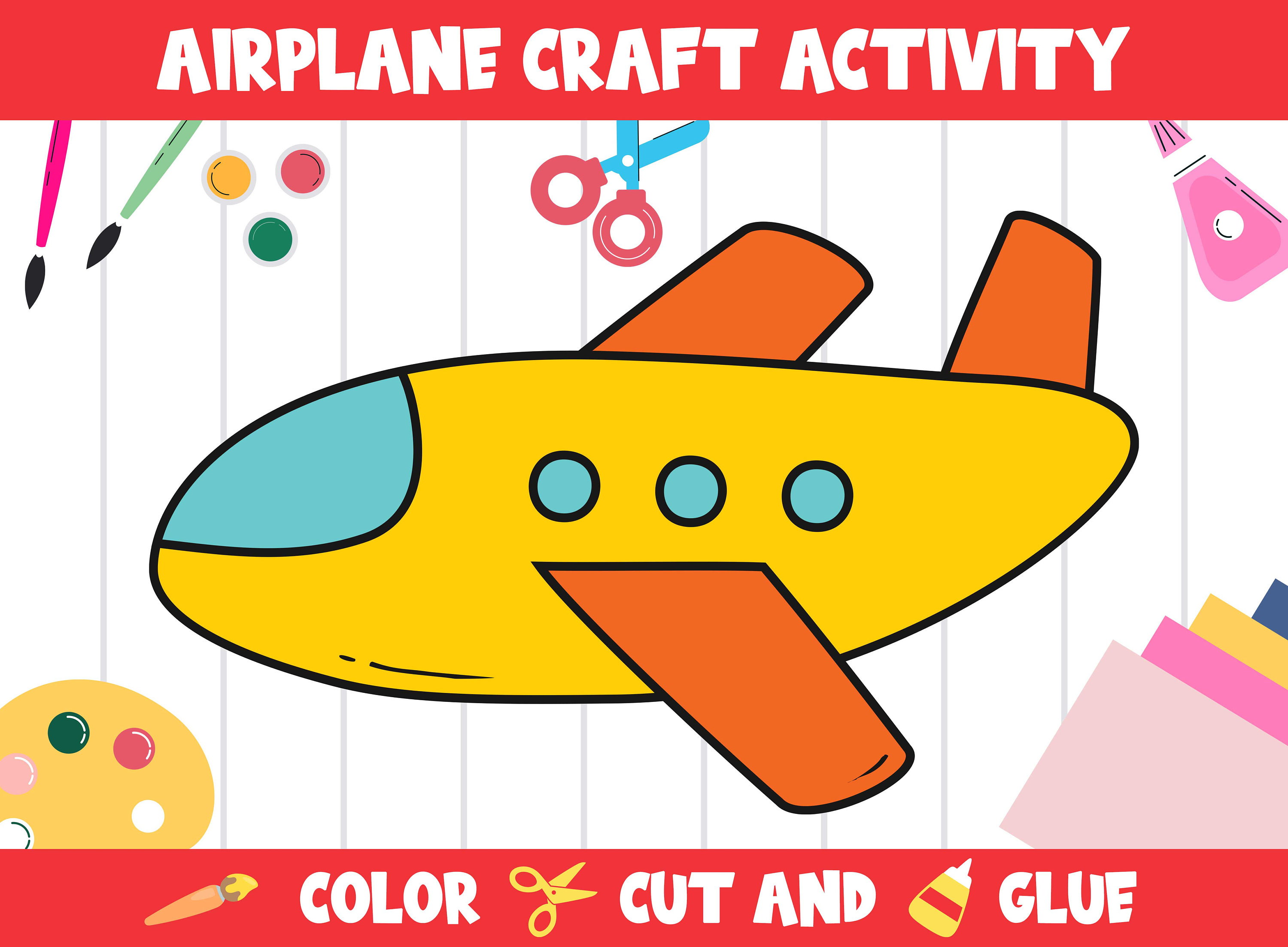 Printable Airplane Activities, Plane Activities for Kids, Travel