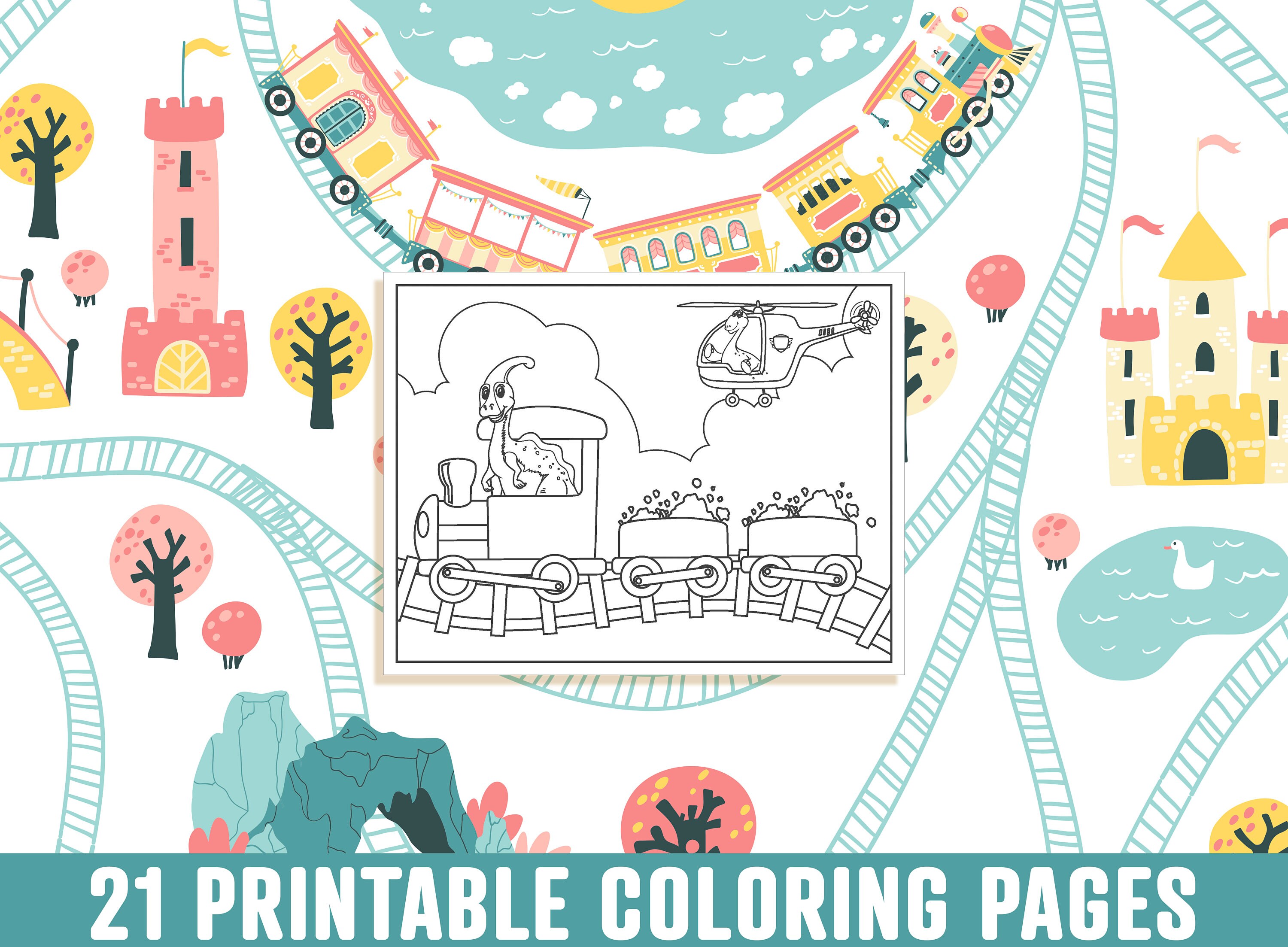 Train Coloring Pages: 21 Fun and Exciting Activity Sheets for Kids ...