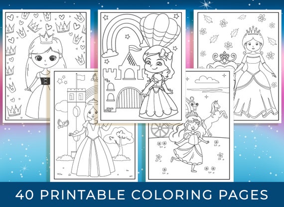 Princess Coloring Pages {FREE download!} • In the Bag Kids' Crafts