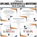 Printable 4th Grade Diplomas, Editable Certificates for 1st-8th Grades ...