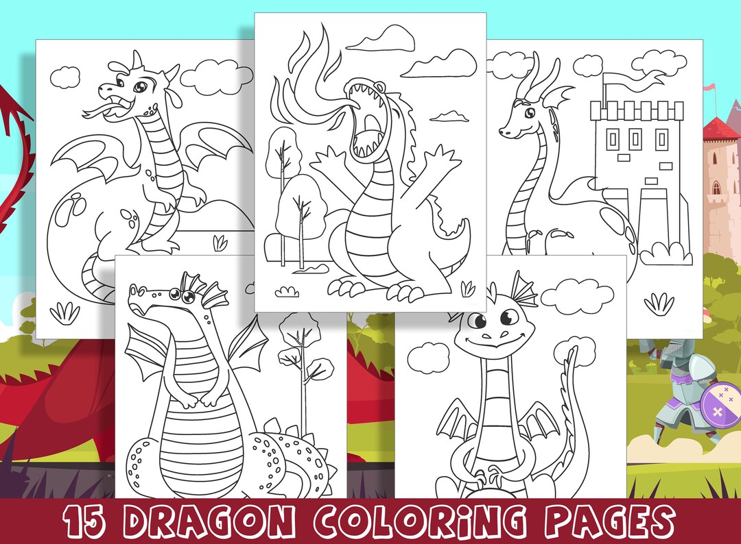 15 Adorable Dragon Coloring Pages for Preschool and Kindergarten Fun ...