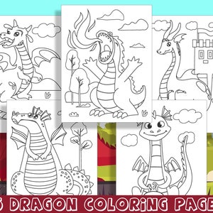 15 Adorable Dragon Coloring Pages for Preschool and Kindergarten Fun ...