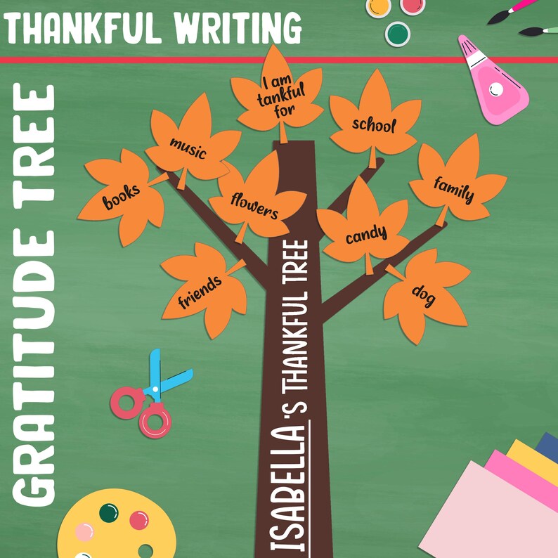 DIY Gratitude Tree Craft: Printable Thankful Tree Templates, 5 Fun ...
