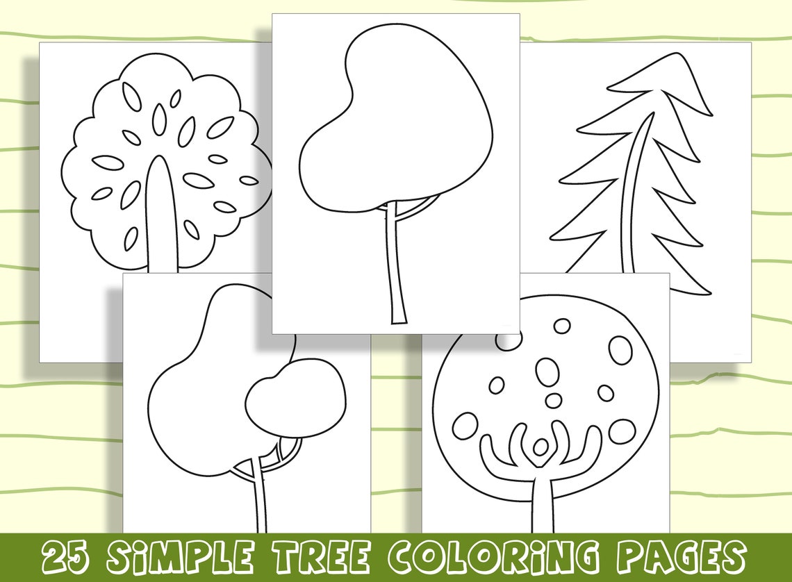 Tree Coloring Pages: 25 Fun and Easy Designs for Preschool and ...