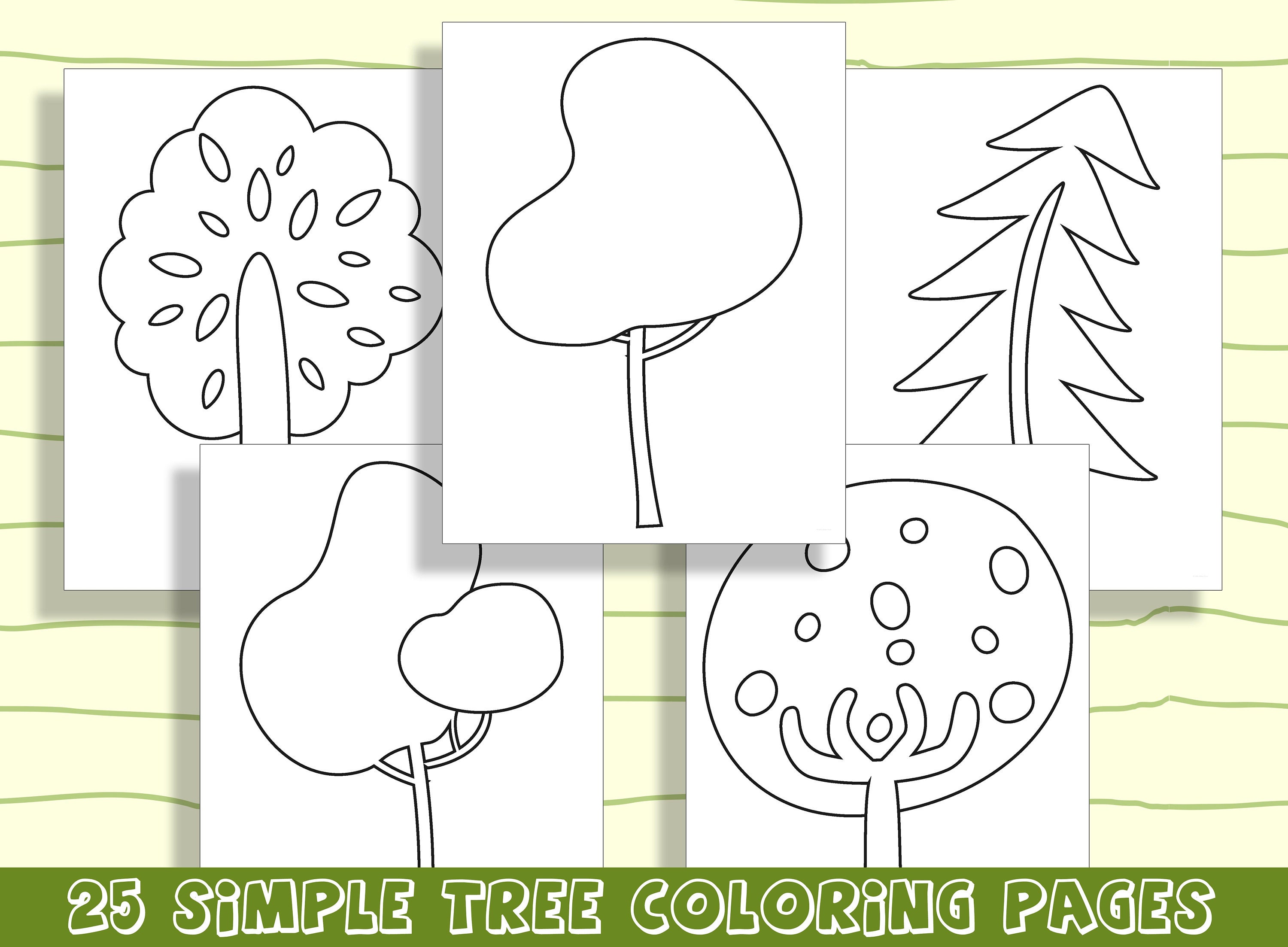 Tree Coloring Page For Kids