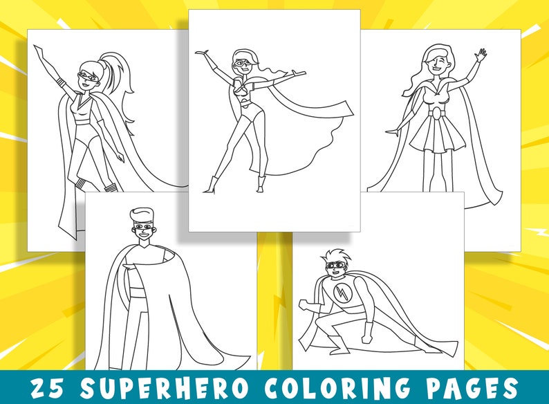 Unleash Your Child's Inner Hero With 25 Superhero Coloring Pages