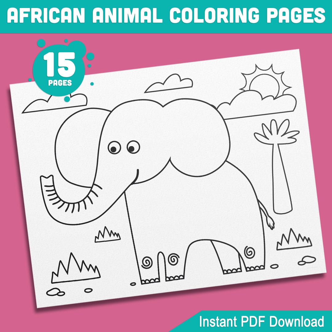 African Animal Coloring Pages: 15 Fun and Educational Activity Sheets ...