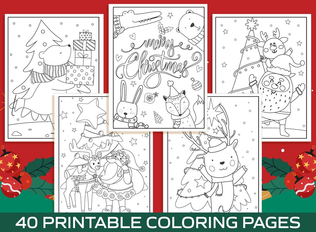 Christmas Coloring Pages 40 Printable Christmas Coloring Pages for Kids ...