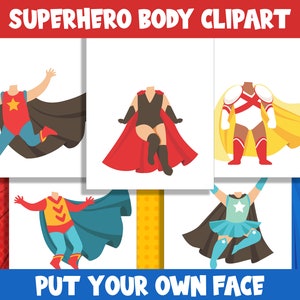 Printable Kids Superheroes Body Bundle, 20 Pages, PDF File, Instant ...