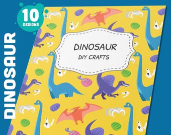 Binder Cover Printable, 10 Covers+Spines, Printable, Editable, Teacher, Kids, School Binder, Planner Cover, One & Two Line Styled, Dinosaur