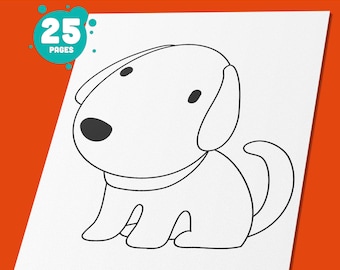 Cat and Dog Coloring Pages: 25 Fun & Adorable Coloring Book Designs for Preschool and Kindergarten Kids, Perfect for Animal Lovers, PDF File