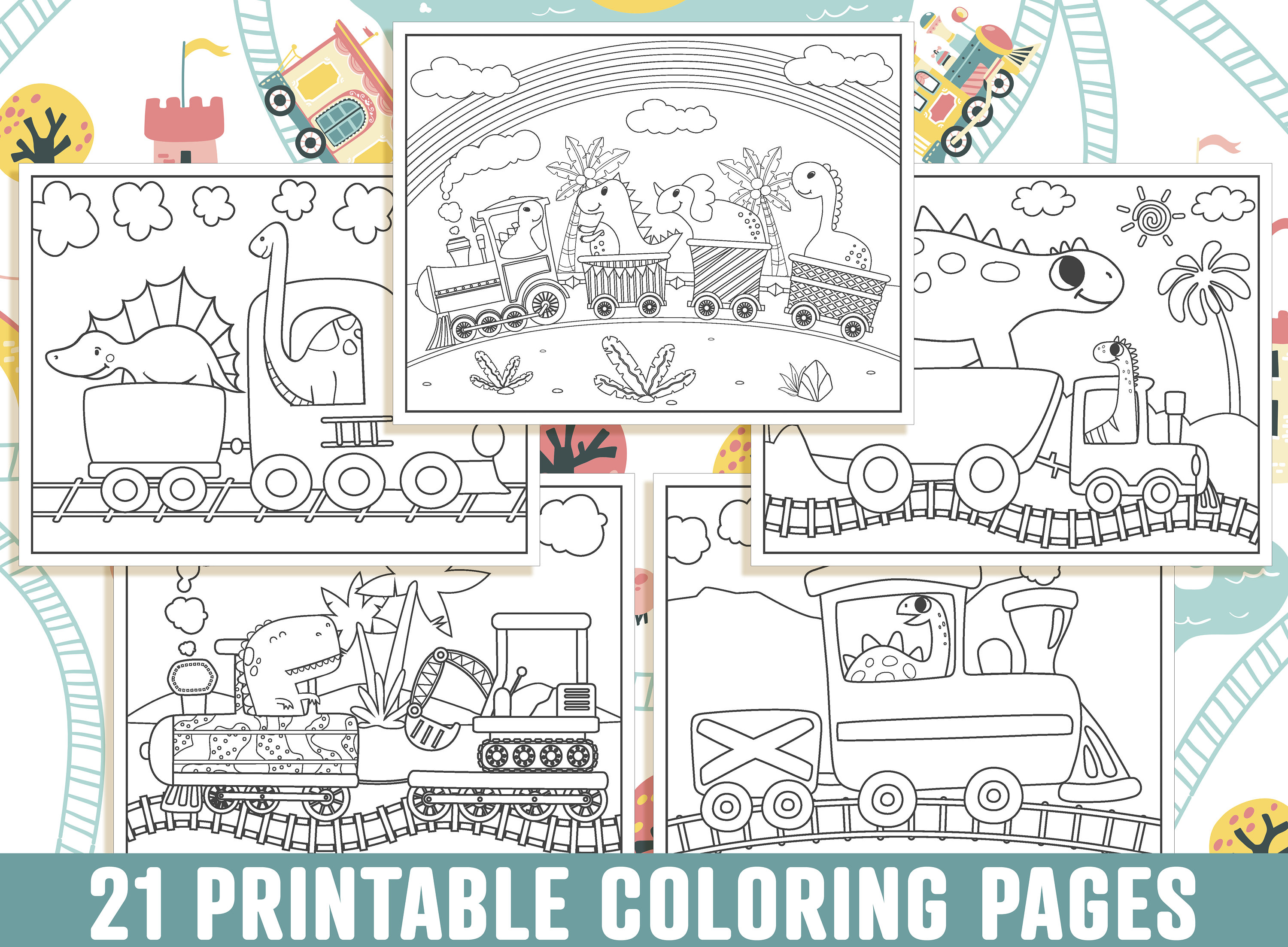 Train Coloring Pages: 21 Fun and Exciting Activity Sheets for Kids ...