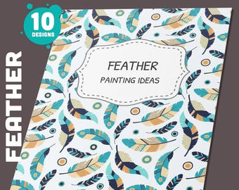 Colorful Feathers Binder Cover, 10 Printable/Editable Covers+Spines, Planner Insert, Teacher/School Binder Label, Folder Cover Template