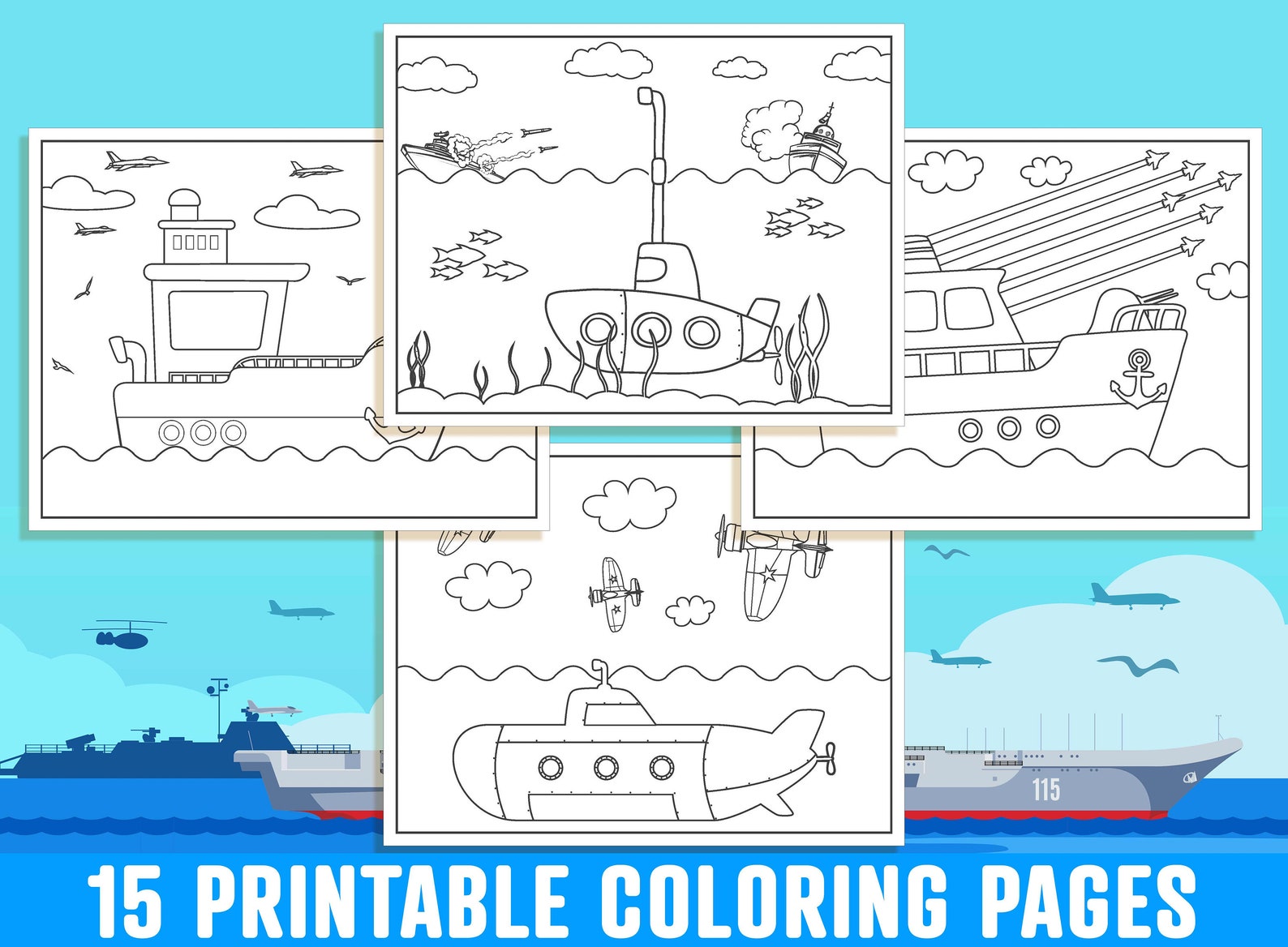 Navy Coloring Pages 15 Printable US Navy Coloring Pages for Kids, Boys