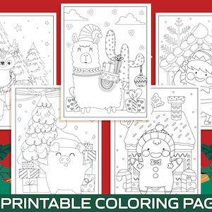 Christmas Coloring Pages: 40 Printable Designs for Kids, Teens, and Holiday Fun – Instant PDF ...